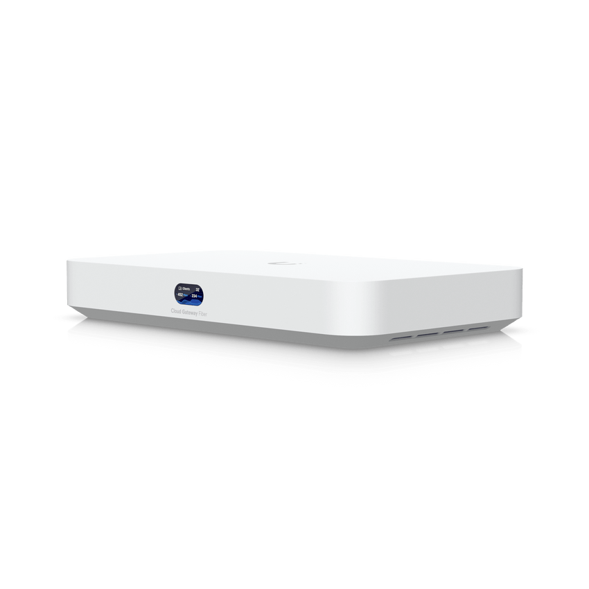 UCG Fiber Cloud Gateway de 10G de Escritorio con Switch Integrado de 4 Puertos 2.5 GbE y 1 Puerto 10G SFP+, Compatibilidad Total con Full Stack UniFi