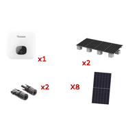 Kit Solar Interconexion  / 5kW  220Vca / Inversor GROWATT / Montaje Incluido