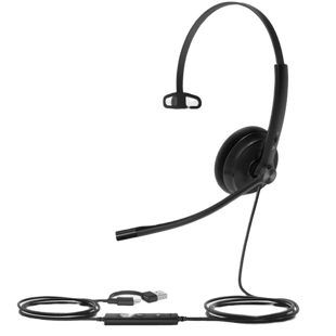 Diadema Alámbrica UH34 Lite Mono Teams de Yealink USB-C/A con Almohadillas de Espuma