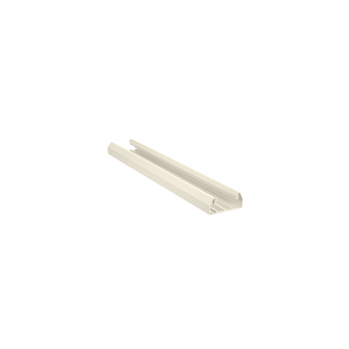 Base para canaleta T-70, de PVC rígido, con orificios perforados para montaje, 103.3 x 44.9 x 1800 mm, Color Blanco Mate