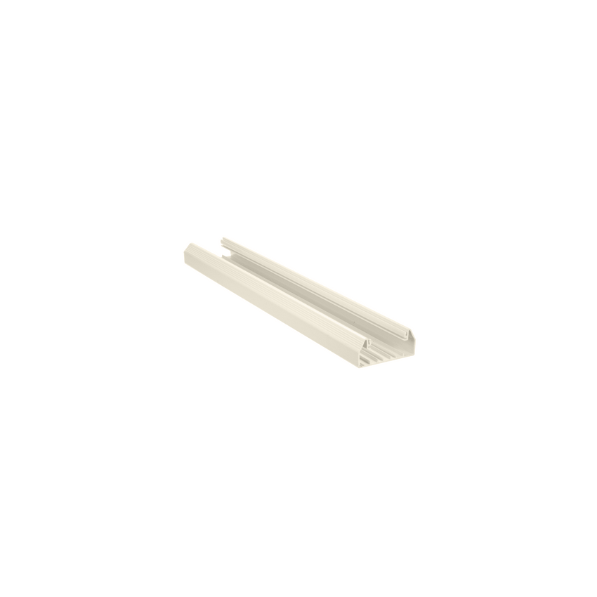 Base para canaleta T-70, de PVC rígido, con orificios perforados para montaje, 103.3 x 44.9 x 1800 mm, Color Blanco Mate