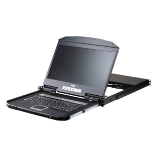 Switch KVM LCD 16 Puertos | Monitor 18.5" LED 1366x768 | Control 256 Computadoras | USB-PS/2 Dual Interface | Touchpad Integrado | Rack 1U