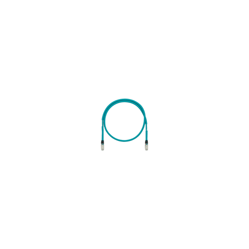 Patch Cord Cat6A de Grado Industrial 600V, Blindado SF/UTP, Calibre 26 AWG, Color Aqua, 10 Metros