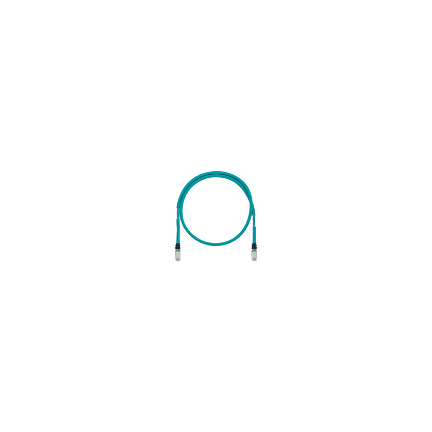 Patch Cord Cat6A de Grado Industrial 600V, Blindado SF/UTP, Calibre 26 AWG, Color Aqua, 10 Metros