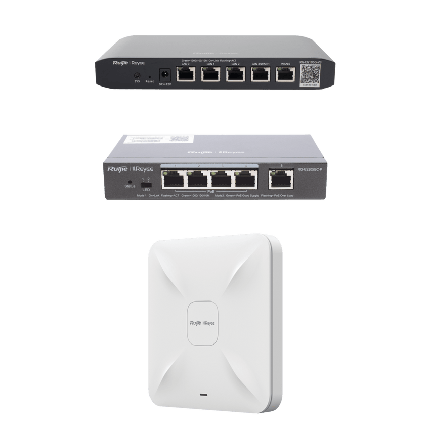 Equipos Ruijie DEMO Ideal para Probar Integraciones de Redes y WiFi 5 con CCTV