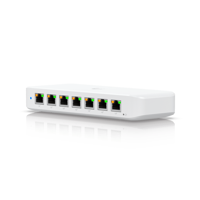 USW Ultra 60W Switch de 8 Puertos GbE (7 Puertos PoE+ y 1 Puerto Entrada PoE++) con Opciones de Montaje Versátiles