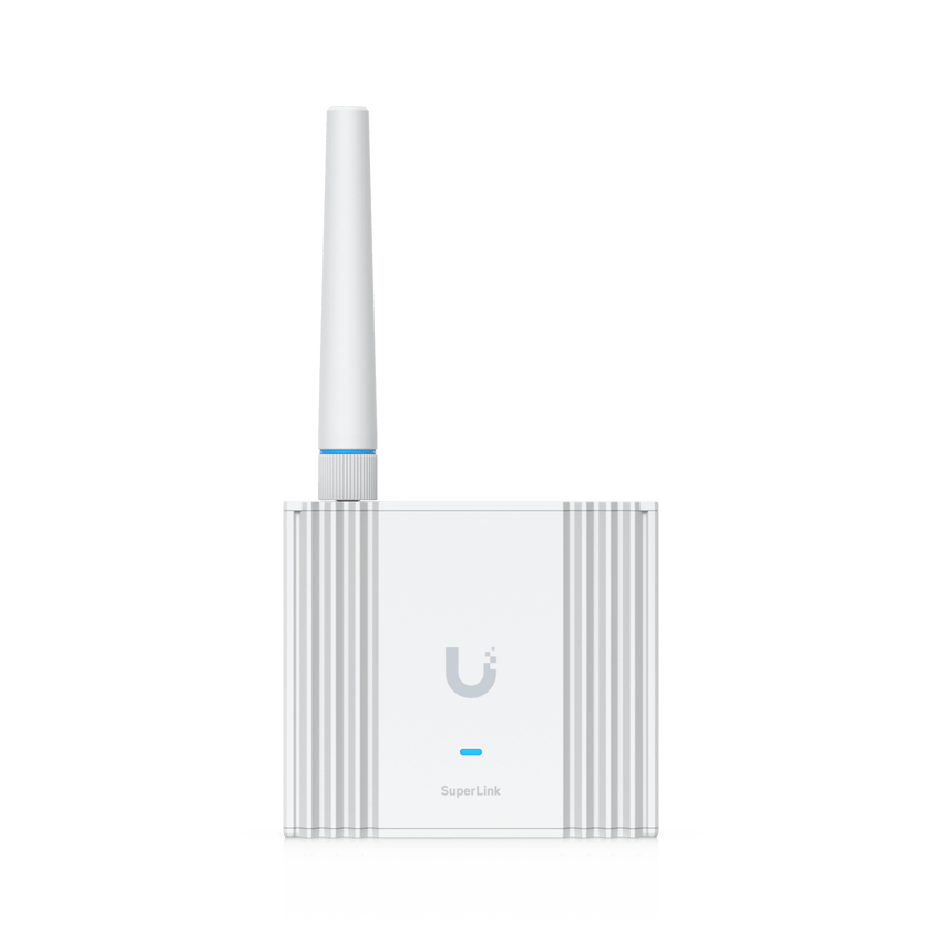 Gateway SuperLink Inalámbrico de Largo Alcance y Baja Latencia para Sensores UniFi Protect con Alcance de hasta 2 km, Alimentación PoE/USB-C y Montaje en Pared o Riel DIN
