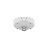 Base de Montaje para Techo SBP-180CMB / Aluminio / Color Blanco RAL9003 / Diámetro 180 mm / Peso 970 g / Tornillo TR30 / Orificio Conduit 19.1 mm / Compatible con Múltiples Modelos Hanwha