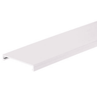 Tapa para Canaleta Ranurada, de 57.2 mm de Ancho, 1828.8 mm de Largo, Color Blanco