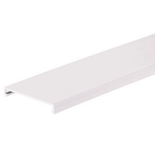 Tapa para Canaleta Ranurada, de 57.2 mm de Ancho, 1828.8 mm de Largo, Color Blanco