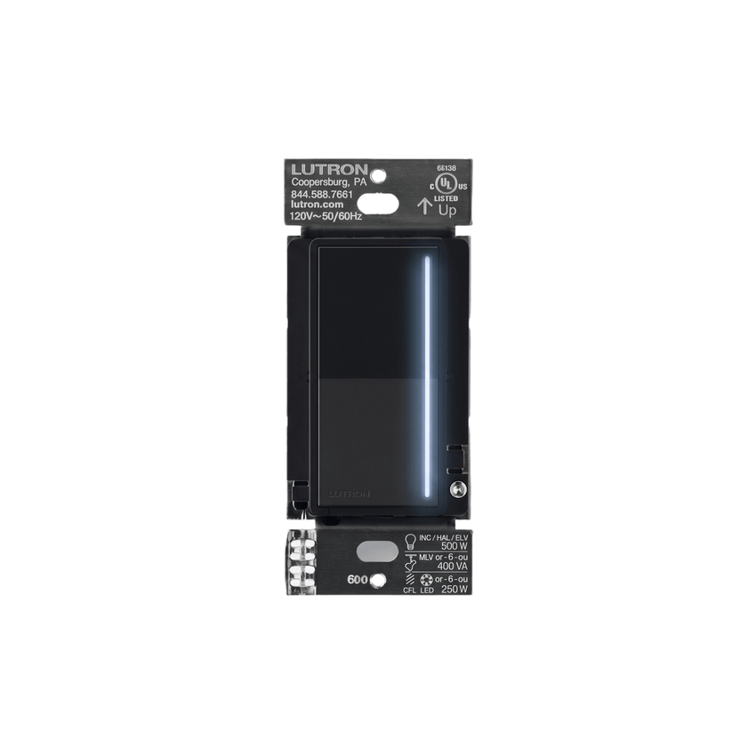 (RadioRa3) Atenuador táctil Sunnata Dimmer PRO color negro satin, requiere cable neutro / soporta 250W LED