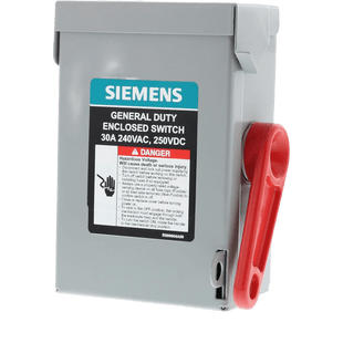 Interruptor de Seguridad GNF321A, 240Vca, 3 polos, 30 Amp, sin portafusibles, Nema 1.