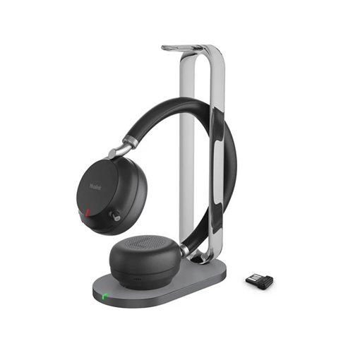Diadema Inalambrica BH76 Plus With Charging Stand UC Black USB C/A de Yealink con ANC Híbrida y Estación de Carga Premium