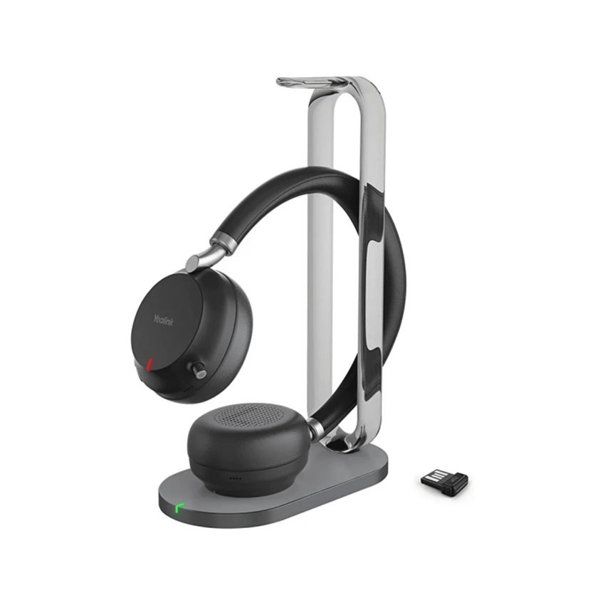 Diadema Inalambrica BH76 Plus With Charging Stand UC Black USB C/A de Yealink con ANC Híbrida y Estación de Carga Premium