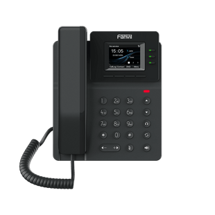 Teléfono IP empresarial para 4 líneas SIP con pantalla LCD de 2.4 pulgadas a color, Opus y conferencia de 6 vías, PoE.