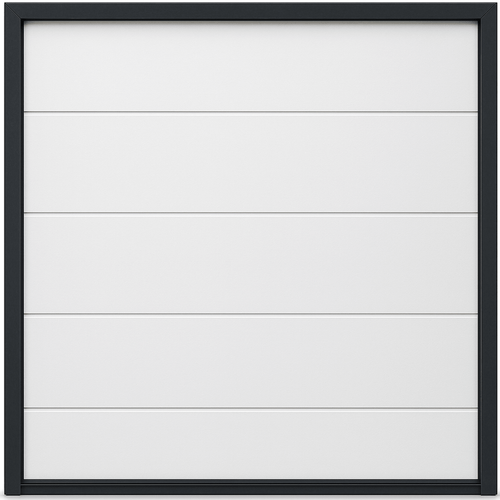 Puerta de Garage de Alta Calidad / Linea Central / Color Blanco 20x8 pies,  AISLADA, Estilo Americana.