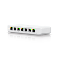 USW Ultra Switch de 8 Puertos GbE (7 Puertos PoE+ y 1 Puerto Entrada PoE++) con Opciones de Montaje Versátiles