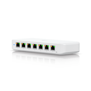 USW Ultra Switch de 8 Puertos GbE (7 Puertos PoE+ y 1 Puerto Entrada PoE++) con Opciones de Montaje Versátiles
