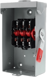 Interruptor de Seguridad GNF322RA, 240Vca, 3 polos, 60 Amp, sin portafusibles, Nema 3R.