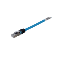 Patch Cord Cat6A, Blindado S/FTP, CM/LS0H, 0.5 Metros, Color Azul