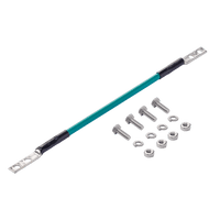 Kit de Jumper de Tierra Física, de Cobre 6 AWG, Fabricado con Aislamiento THW y Terminales de Dos Orificios en Cada Extremo, 30 cm de largo