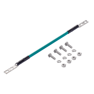 Kit de Jumper de Tierra Física, de Cobre 6 AWG, Fabricado con Aislamiento THW y Terminales de Dos Orificios en Cada Extremo, 30 cm de largo