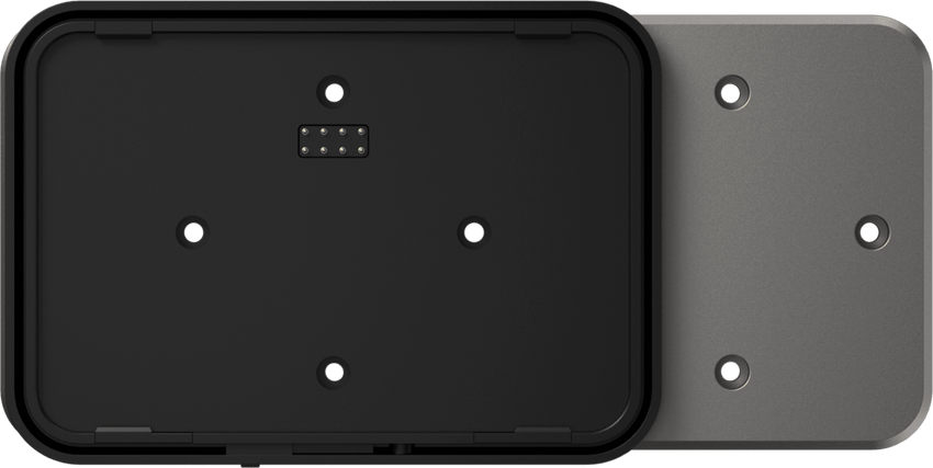 Adaptador de Montaje SUNMI CPad / Compatibilidad VESA y Caja 86mm / Conectividad USB Alimentación y Datos / Fijación Segura con Cerradura / Botón Liberación Rápida