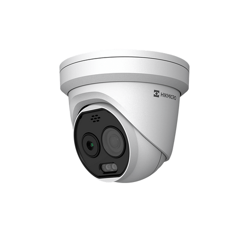 (HIKMICRO) Turret IP Bi-Espectral / Térmica (160 X 120 / 1.8 mm) + Óptica (5 MP / 2 mm ) / Rango: -20°C a 150°C / 8°C Tolerancia / VCA 3.0 (Vehículos 60 Mts + Humanos 20 Mts) / IP67 / Dual Light / Po