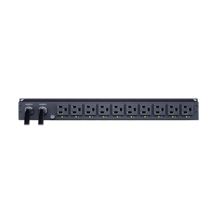 PDU ATS (Fuente Redundante Auto-transferible) Monitoreable, Para Distribución de Energía, 2 Entradas 120 Vca NEMA5-15P, Con 10 Salidas NEMA 5-15R, Horizontal 19in, 1UR