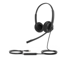 Diadema Alámbrica UH34 Dual de Yealink USB Compatible con Teléfonos IP y Computadoras.