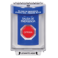 Botón Multipropósito, Salida De Emergencia, Reset Neumático, Sin Bocina , Texto En Español, Tapa De Policarbonato, 2 Relevadores forma C, Interior y Exterior