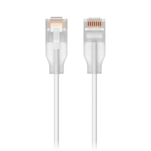 Patchcord UniFi Etherlighting? de 30 cm (11.81 Pulgadas), hasta 10G / Soporta hasta PoE+++ / Conector RJ45 Transparente para Mejores Efectos de Luz con Switches USW PRO MAX