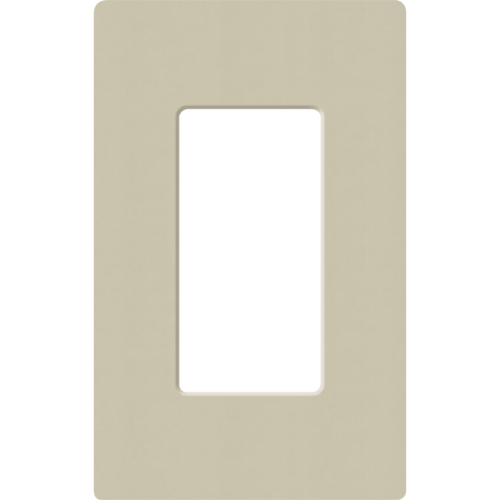 Placa de pared 1 espacio, para atenuador (dimmer), apagador ó control remoto inalámbrico LUTRON.