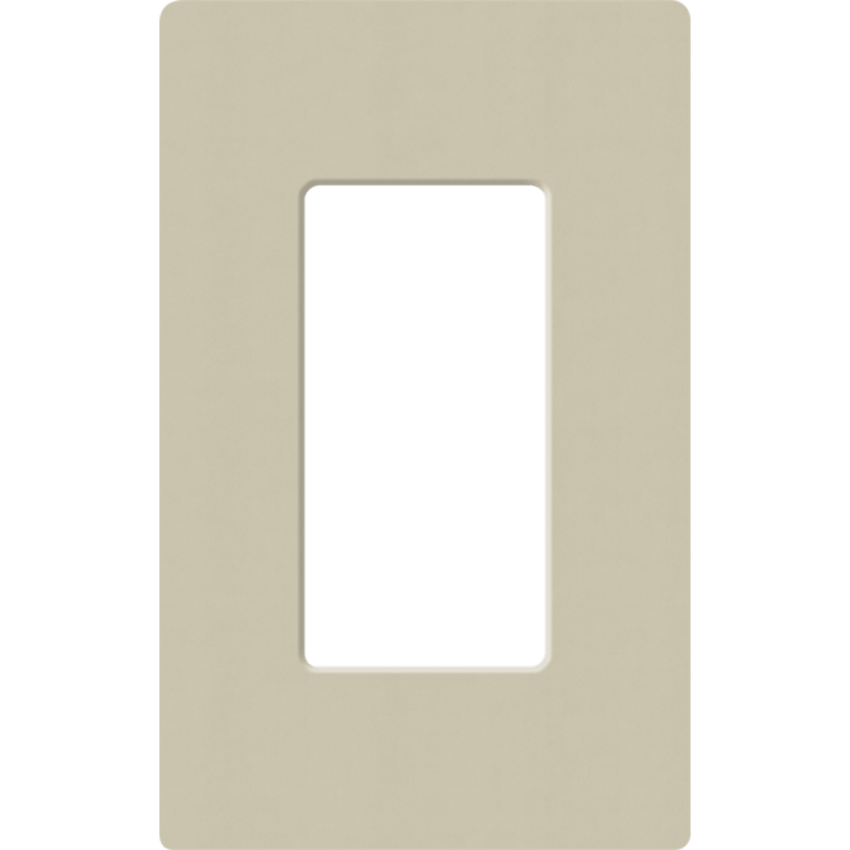 Placa de pared 1 espacio, para atenuador (dimmer), apagador ó control remoto inalámbrico LUTRON.