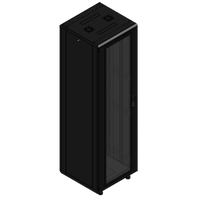 Gabinete rackeable de piso de 42U, compatible con estándar 19 pulgadas, equipado con puerta frontal de cristal para una mejor visibilidad y presentación profesional