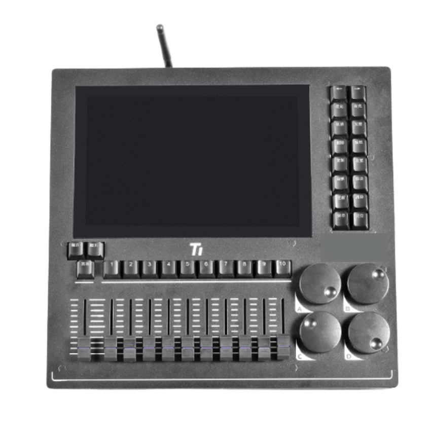Consola de Iluminación DMX EPLT1 / 2 Universos  / Pantalla 10.1" Multitáctil / 10 Faders + 4 Ruedas / WiFi Integrado / Flight Case Incluido