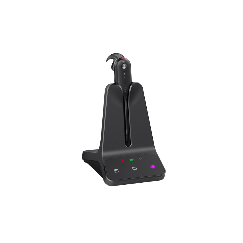 Auricular DECT Inalámbrico WH63 E2 de Yealink con Certificación Teams y Cancelación de Ruido Profesional
