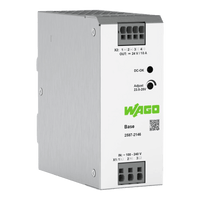 Fuente de Alimentación BASE / 24V DC 10A 240W / Monofásica 100-240V AC / Push-in CAGE CLAMP® / Sincronización Primaria / Autoenfriamiento / Paralelo y Serie / IP20 / Carril DIN
