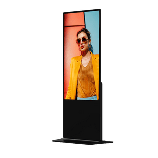 Pantalla de 55" 4K para Publicidad Digital / Base para Piso (Totem) / Gestión de Contenido y Control Centralizado