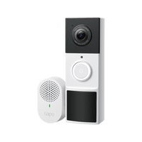 Videoportero Inalámbrico TP-Link Tapo D210 / Resolución 2K 3MP (2304 × 1296px) / Campo de Visión 160° DFOV / Batería 6400mAh Recargable / Detección IA Personas-Vehículos / Visión Nocturna Color /