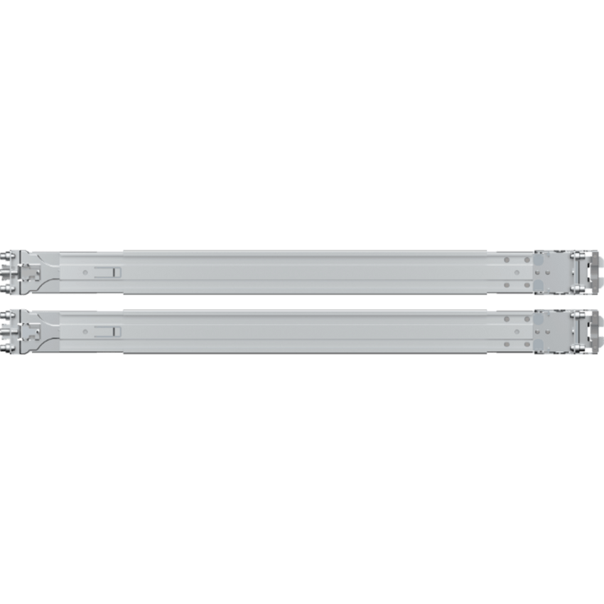Kit de Rieles para Rack Synology RKS-01 | Compatible con Servidores de Montaje en Rack | Ancho de Pilar ≥450 mm | Ancho de Panel ≥480 mm | Profundidad de Montaje 553-834 mm | Orificios Cuadrados ≥9.5 mm | Orificios Redondos ≥7.1 mm.