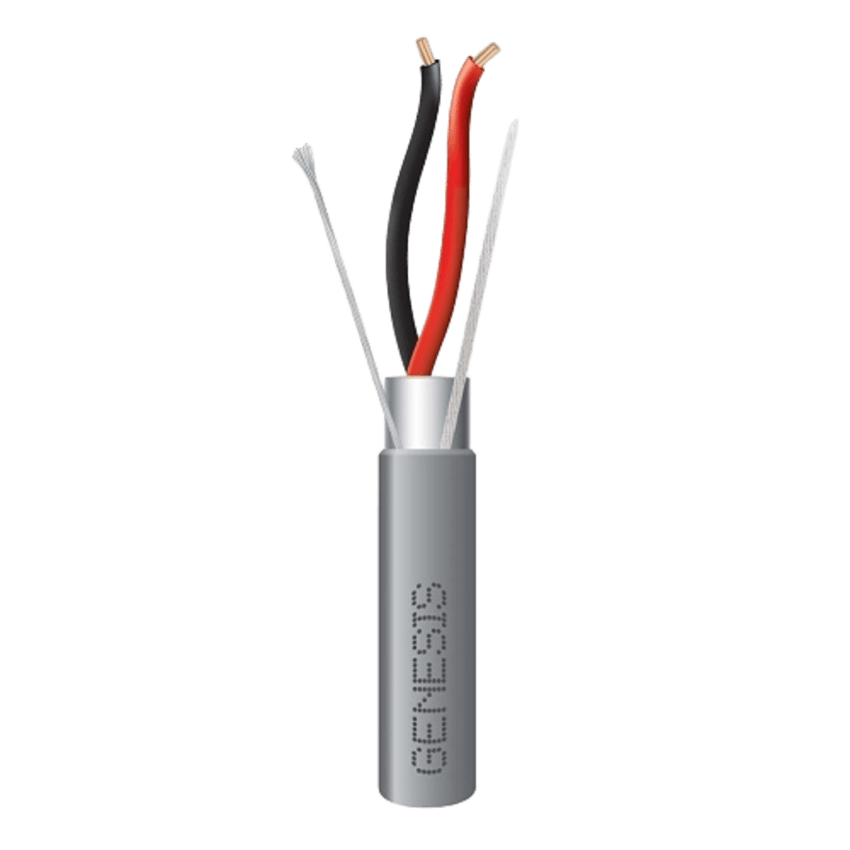 Carrete de 152 Metros (500 Pies) / Cable 2 x 18 AWG / Color Gris / Blindado / Riser / Aplicaciones de Audio Control de Acceso y Automatizaci�n