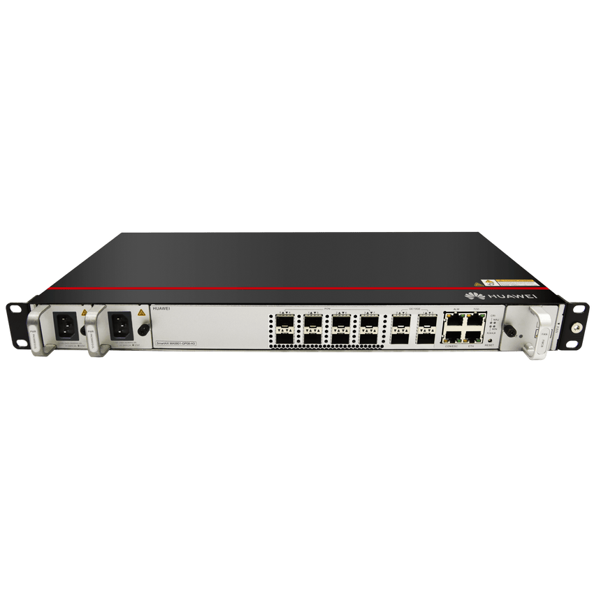OLT GPON OptiXAccess 8 Puertos con Módulos C+, 4 Puertos Uplink (10GE/GE), Hasta 1024 ONTs, 2 Fuentes de Alimentación AC, 1 UR