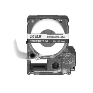 Casete de 140 Etiquetas Adhesivas, Para Identificación de Marcadores de Cable, Rack o Gabinetes, 50.8 x  25.4 mm, Color Blanco