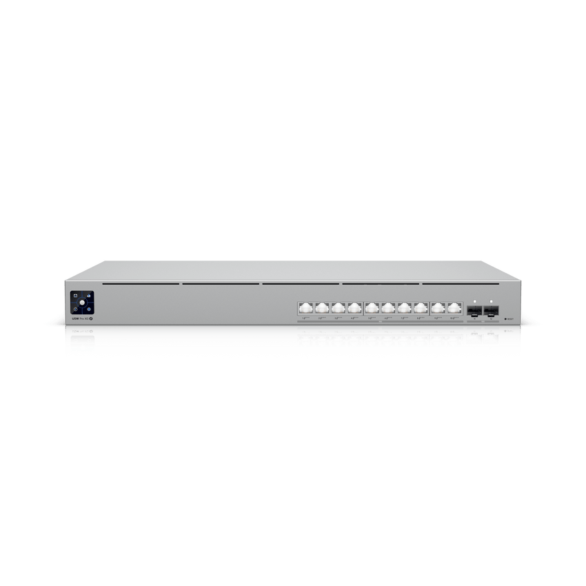 USW Pro XG 10 PoE Switch PoE+++ Capa 3 Etherlighting™ de 10 Puertos 10GbE (Todos PoE+++) y 2 Puertos SFP+ con Disponibilidad PoE de 400W