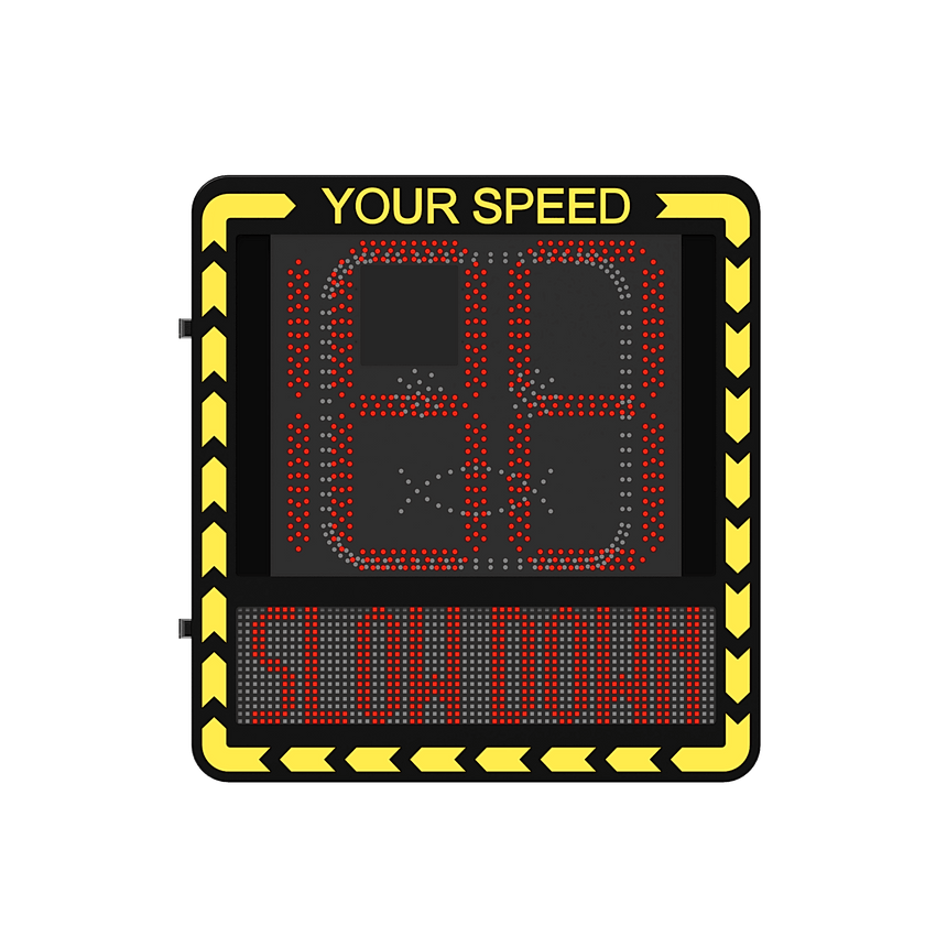 Radar de Velocidad/ Pantalla LED / Detección de Velocidad en Tiempo Real / Rango de Detección de 100 m / Hasta 32 Objetivos Detectados / IP66 / Compatible con Wi-Fi y Ethernet