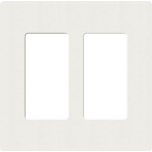 Placa de pared 2 espacios, para atenuador (dimmer), apagador ó control remoto inalámbrico LUTRON.