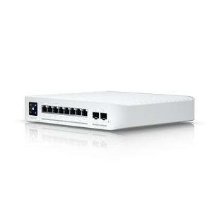 UniFi Switch Empresarial Capa 3 de 8 Puertos PoE 802.3af/at 2.5G + 2 Puertos 1/10G SFP+, 120W, Pantalla Informativa