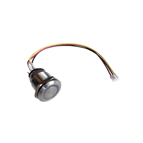 Botón Acero Inoxidable IP65 19 mm/ Control LED Programmable / Cable 60 cm