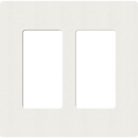 Placa de pared 2 espacios, para atenuador (dimmer), apagador ó control remoto inalámbrico LUTRON.